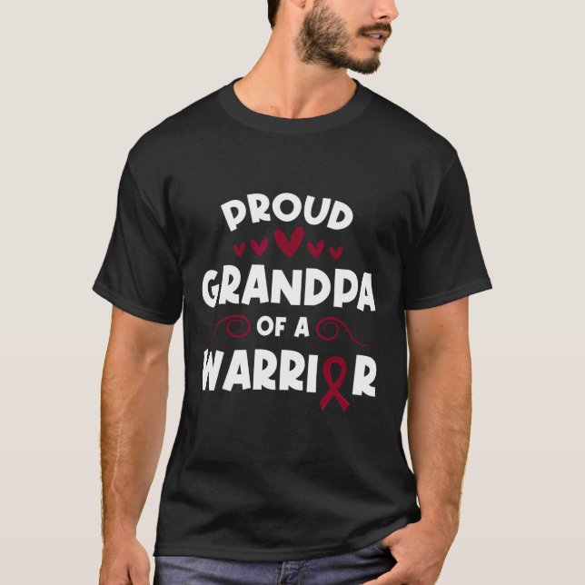 Camiseta Vovô Orgulhoso De Uma Célula Falsiforme Do Guerrei (Frente)