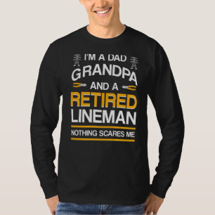 Camiseta Vovô Pai De Mens E Reforma De Lineman Aposentado 1