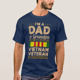 Camiseta Vovô pai Vietnam Veteran Vintage