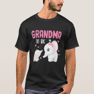 Camiseta Vovó Para Ser Chá de fraldas Elefante
