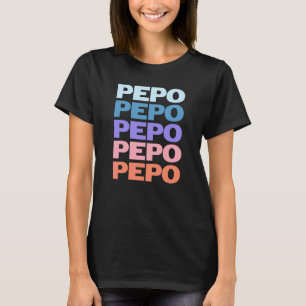 Camiseta Vovô Pepo, Vovô, Texto Repetido Moderno
