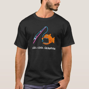 Camiseta Vovó Pesca Peão Humor de Peixe no Exterior