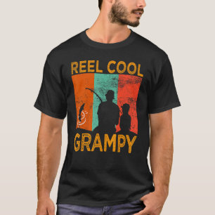 Camiseta Vovô Pescador Legal Homem Vintage Dia dos Pais