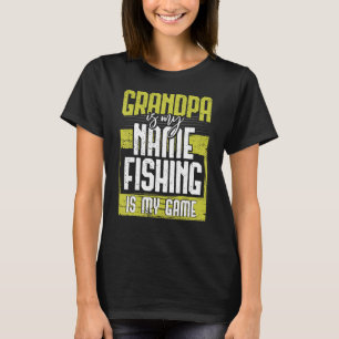 Camiseta Vovô Pescando Dia dos Pais Pescar é o Meu Jogo 1