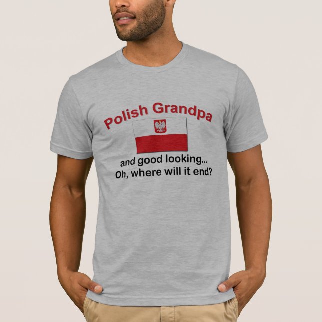 Camiseta Vovô polonês bonito (Frente)