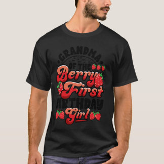 Camiseta Vovó primeiro aniversario Strawberry One Berry Fir