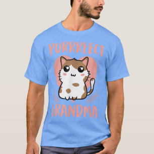 Camiseta Vovó Puro Cute Kawaii Cat Mothers Da