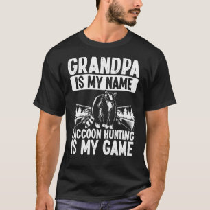 Camiseta Vovô Raccoon Hunting Dia de os pais Raccoon Slayer