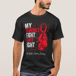 Camiseta Vovó Rita Vermelha Anemia Aplástica Sensibilização