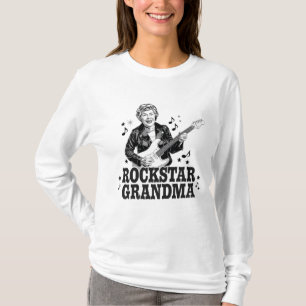 Camiseta Vovó Rockstar - Design de Música Divertida e Retro
