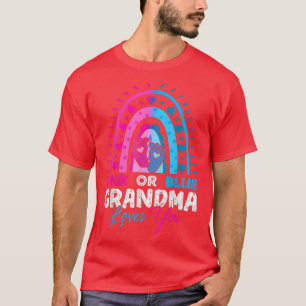 Camiseta Vovó rosa ou azul ama seu gênero Festa de revelaçã