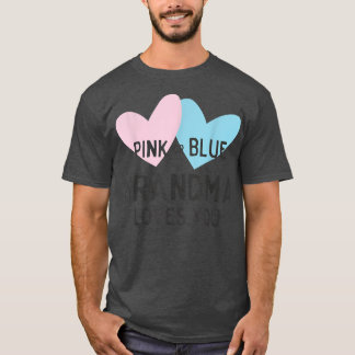 Camiseta Vovó rosa ou azul ama seu gênero Reveal T-Shi