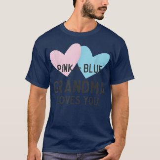 Camiseta Vovó rosa ou azul ama seu gênero Reveal T-Shi