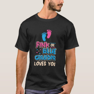 Camiseta Vovô Rosa Ou Azul Ama Seu Vovô Gende Bebê