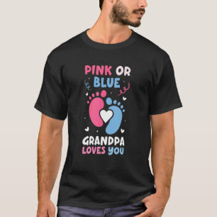 Camiseta Vovô Rosa Ou Azul Ama Seu Vovô Gende Bebê