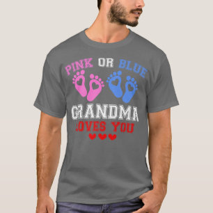 Camiseta Vovó Rosa Ou Azul Ama Sua Revelação De Gênero