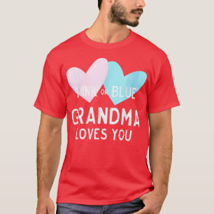 Camiseta Vovó rosa ou azul ama você por uma revisão de gêne