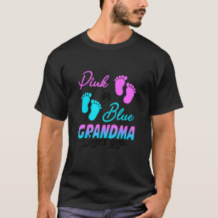 Camiseta Vovó Rosa Ou Azul Te Ama Beisebol Tee 1
