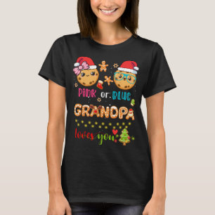 Camiseta Vovô Rosa Ou Azul Te Ama Cookies De Natal G