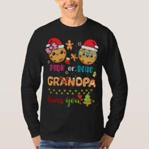 Camiseta Vovô Rosa Ou Azul Te Ama Cookies De Natal G
