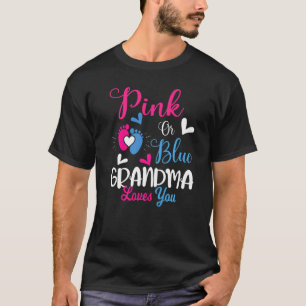 Camiseta Vovó Rosa Ou Azul Te Ama Festa De Revelação De Gên