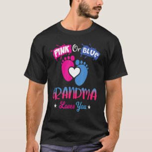 Camiseta Vovó Rosa Ou Azul Te Ama Festa De Revelação De Gên