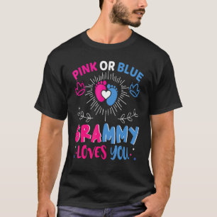 Camiseta Vovô Rosa Ou Azul Te Ama Festa De Revelação De Gên