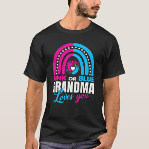Camiseta Vovó Rosa Ou Azul Te Ama Festa De Revelação De Gên