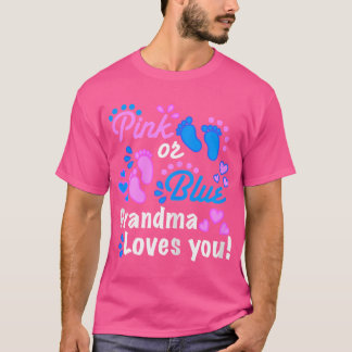 Camiseta Vovó Rosa Ou Azul Te Ama Festa De Revelação De Gên