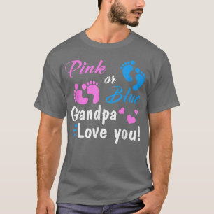 Camiseta Vovô Rosa Ou Azul Te Ama Festa De Revelação De Gên
