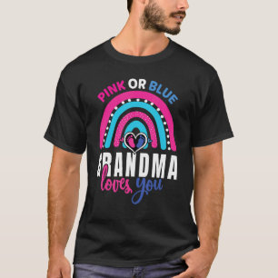 Camiseta Vovó Rosa Ou Azul Te Ama Festa De Revelação De Gên