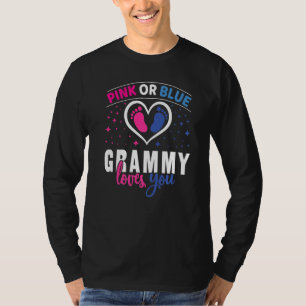 Camiseta Vovô Rosa Ou Azul Te Ama Festa De Revelação De Gên