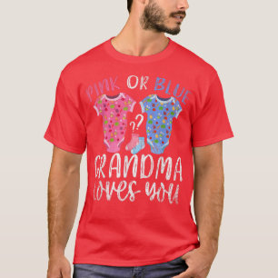 Camiseta Vovó Rosa Ou Azul Te Ama O Futuro Nana Gênero