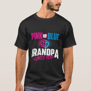 Camiseta Vovô Rosa Ou Azul Te Ama - Raio De Revolução De Gê