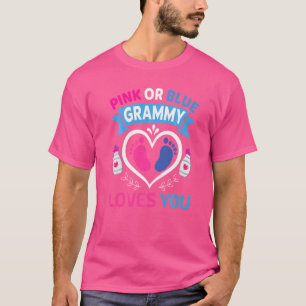 Camiseta Vovô Rosa Ou Azul Te Ama Vídeo De Gênero Bebê