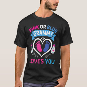 Camiseta Vovô Rosa Ou Azul Te Ama Vídeo De Gênero Bebê