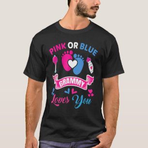 Camiseta Vovô Rosa Ou Azul Te Ama Vídeo De Gênero Bebê