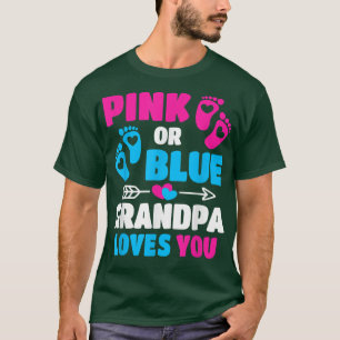 Camiseta Vovô Rosa Ou Azul Te Ama, Vovô Reveal
