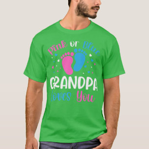 Camiseta Vovô Rosa Ou Azul Te Ama, Vovô Reveal