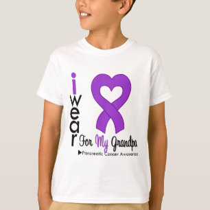 Camiseta Vovô roxo do apoio da fita do câncer de pâncrea