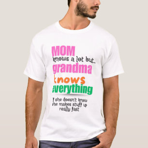 Camiseta Vovó Sabe Tudo Camisa, Vovó Engraçado Shir