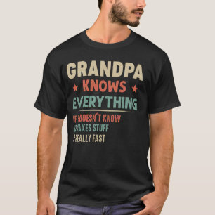 Camiseta Vovô sabe tudo de graça do avô.