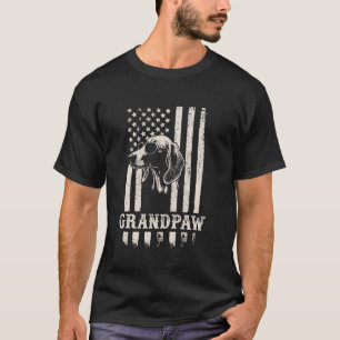 Camiseta Vovô Saluki American Flag Sunvidles Retro Cog