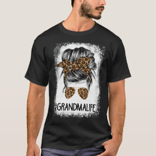 Camiseta Vovó Sangrenta Vida Leopardo Mensagem Mulher Canho