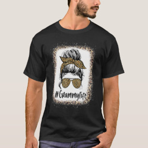 Camiseta Vovó Sangrento Viva Cabelo Mensageiro Mãe Leopardo
