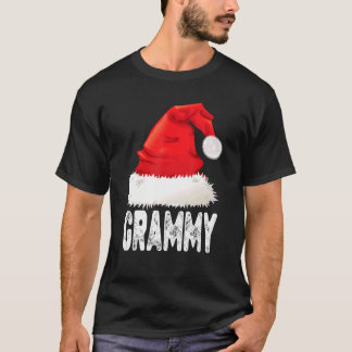 Camiseta Vovô Santa Hat Família Matriz de Natal 1