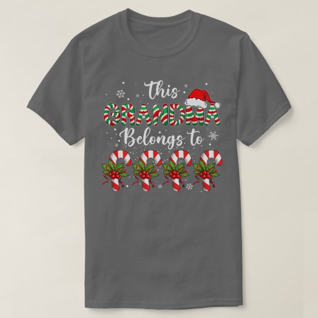 Camiseta Vovó Santa Hat Natal Merry Xmas Candy (Frente do Design)