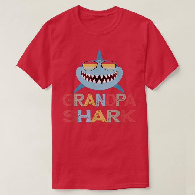 Camiseta Vovô Shark tem um presente engraçado para vovô de  (Frente do Design)