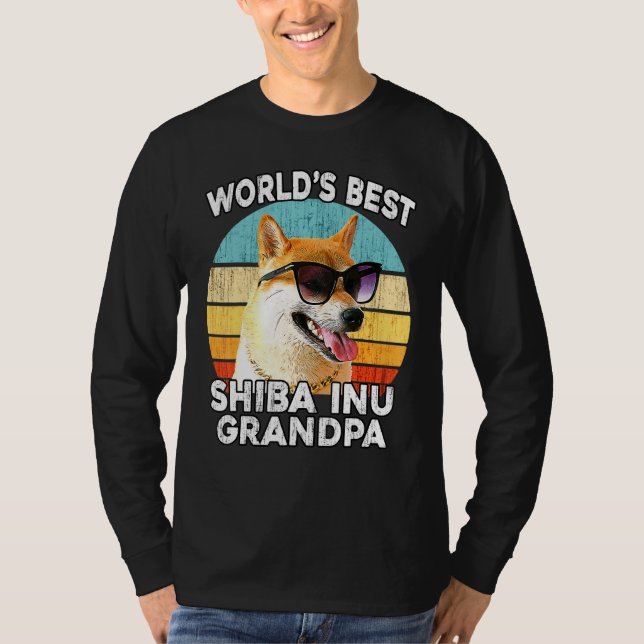 Camiseta Vovô Shiba Inu Mundo Melhor Cachorro do Vovô Shiba (Frente)