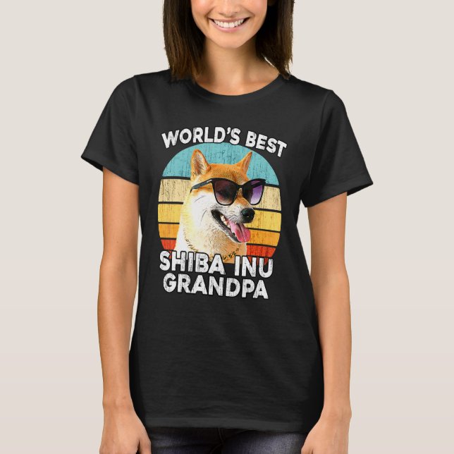 Camiseta Vovô Shiba Inu Mundo Melhor Cachorro do Vovô Shiba (Frente)